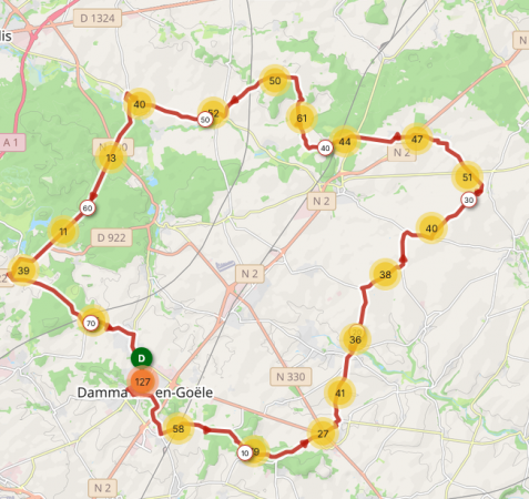 Sortie Club - N°74  : 74 km